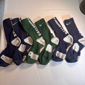 Nike Athletic Socks 4-pairs - 2 Blue, Green, & Orange